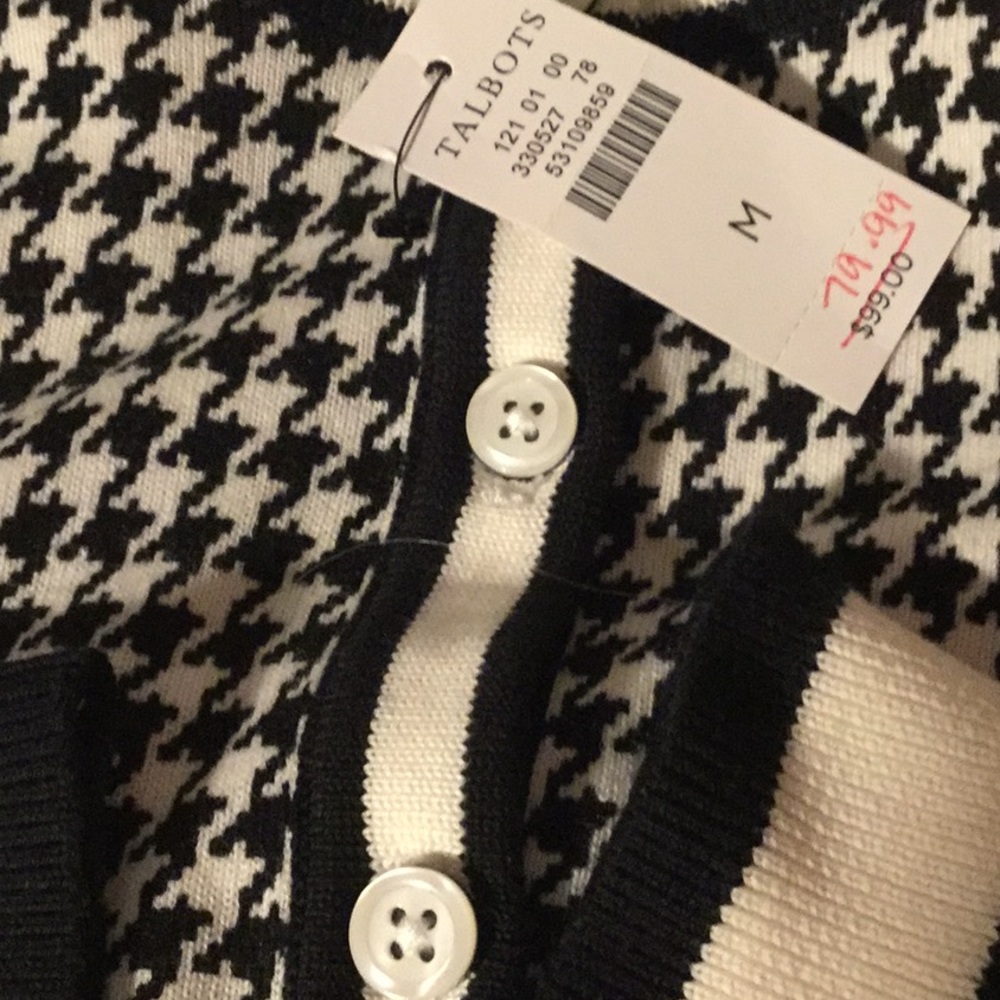 TALBOT Classic cardigan sweater new with tags